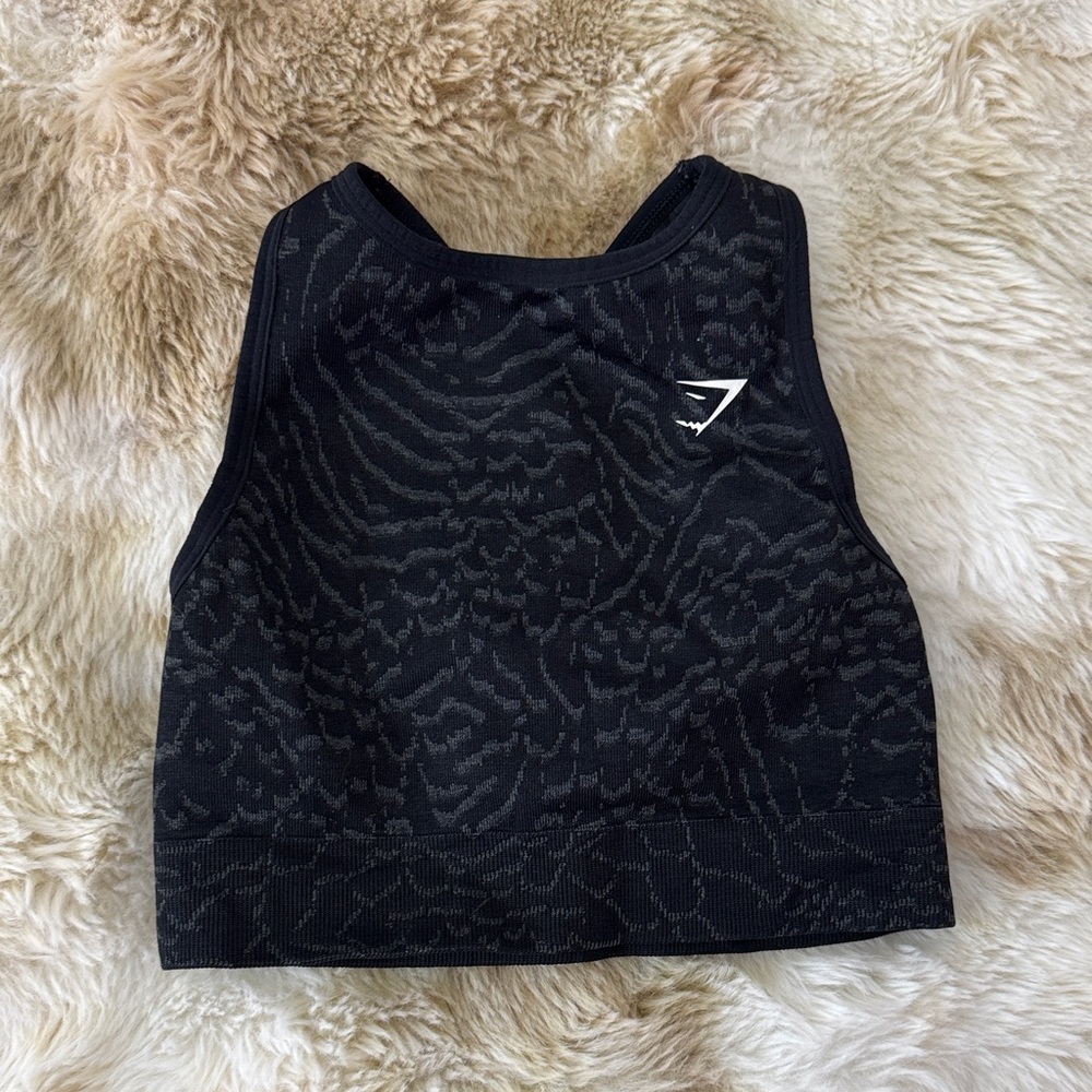 Gymshark Black Patterned Tank Top